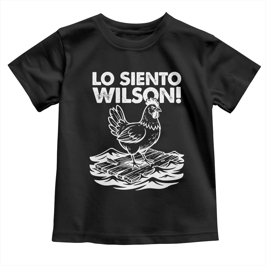 Lo Siento Wilson Funny Chicken Floating Meme Toddler T Shirt Viral Rooster Spanish Apology Trend TS02 Black Print Your Wear