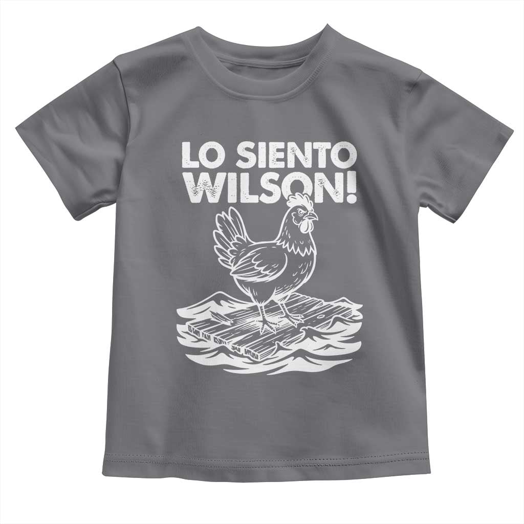 Lo Siento Wilson Funny Chicken Floating Meme Toddler T Shirt Viral Rooster Spanish Apology Trend TS02 Charcoal Print Your Wear