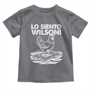 Lo Siento Wilson Funny Chicken Floating Meme Toddler T Shirt Viral Rooster Spanish Apology Trend TS02 Charcoal Print Your Wear