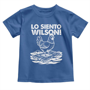 Lo Siento Wilson Funny Chicken Floating Meme Toddler T Shirt Viral Rooster Spanish Apology Trend TS02 Royal Blue Print Your Wear