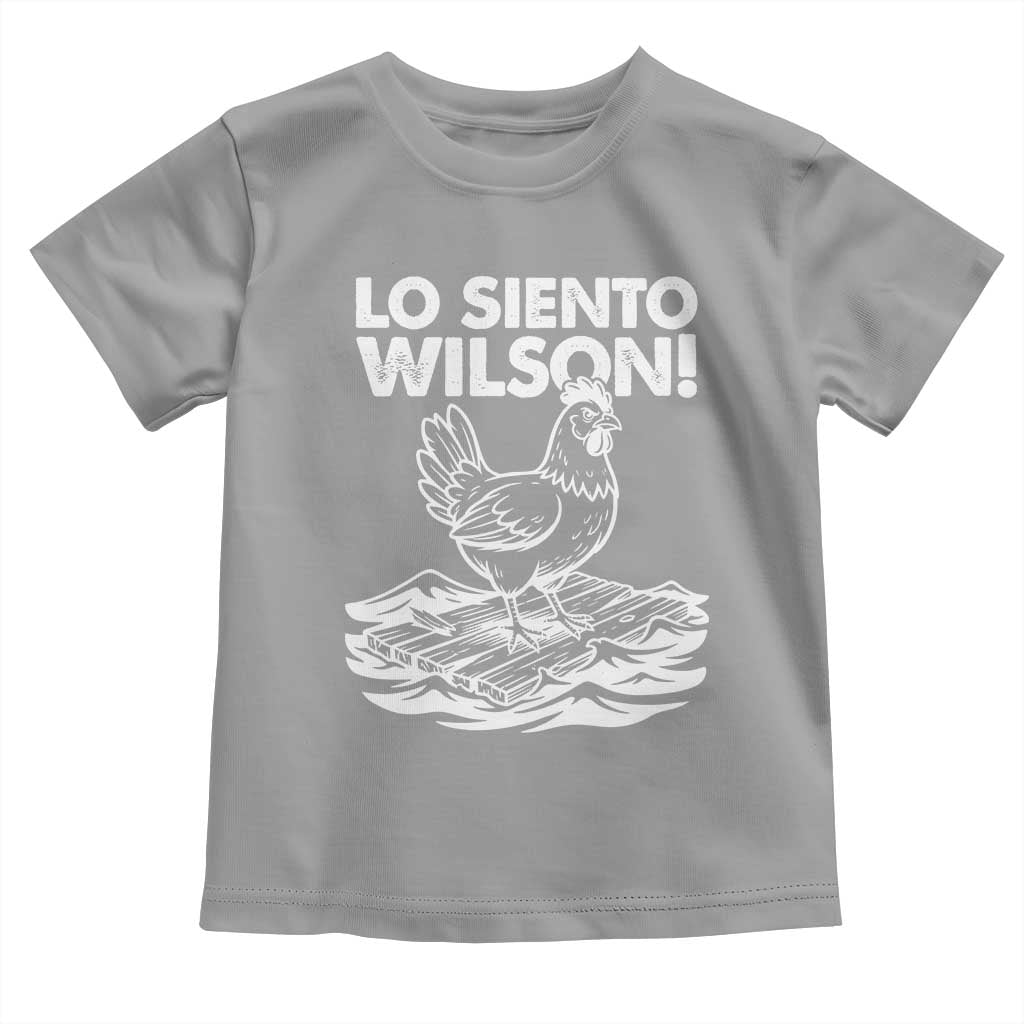 Lo Siento Wilson Funny Chicken Floating Meme Toddler T Shirt Viral Rooster Spanish Apology Trend TS02 Sport Gray Print Your Wear