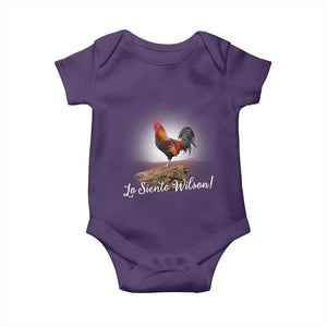 Lo Siento Wilson Funny Chicken Floating Meme Baby Onesie Dramatic Rooster Parody Spanish Apology TS02 Purple Print Your Wear