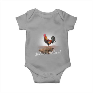 Lo Siento Wilson Funny Chicken Floating Meme Baby Onesie Dramatic Rooster Parody Spanish Apology TS02 Sport Gray Print Your Wear