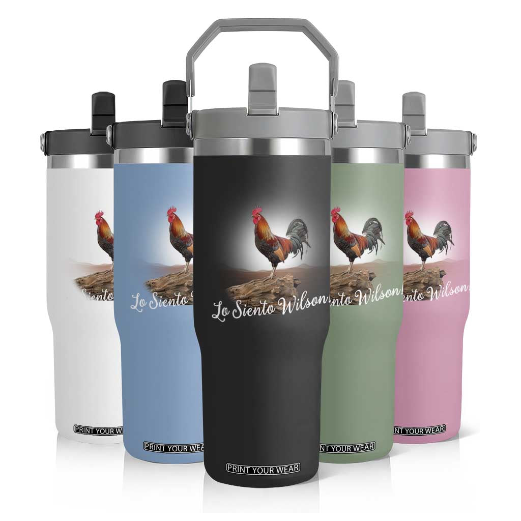Lo Siento Wilson Funny Chicken Floating Meme Flip Straw Tumbler Dramatic Rooster Parody Spanish Apology TS02 Print Your Wear