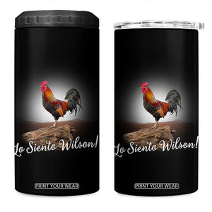 Lo Siento Wilson Funny Chicken Floating Meme 4 in 1 Can Cooler Tumbler Dramatic Rooster Parody Spanish Apology TS02 One Size: 16 oz Black Print Your Wear