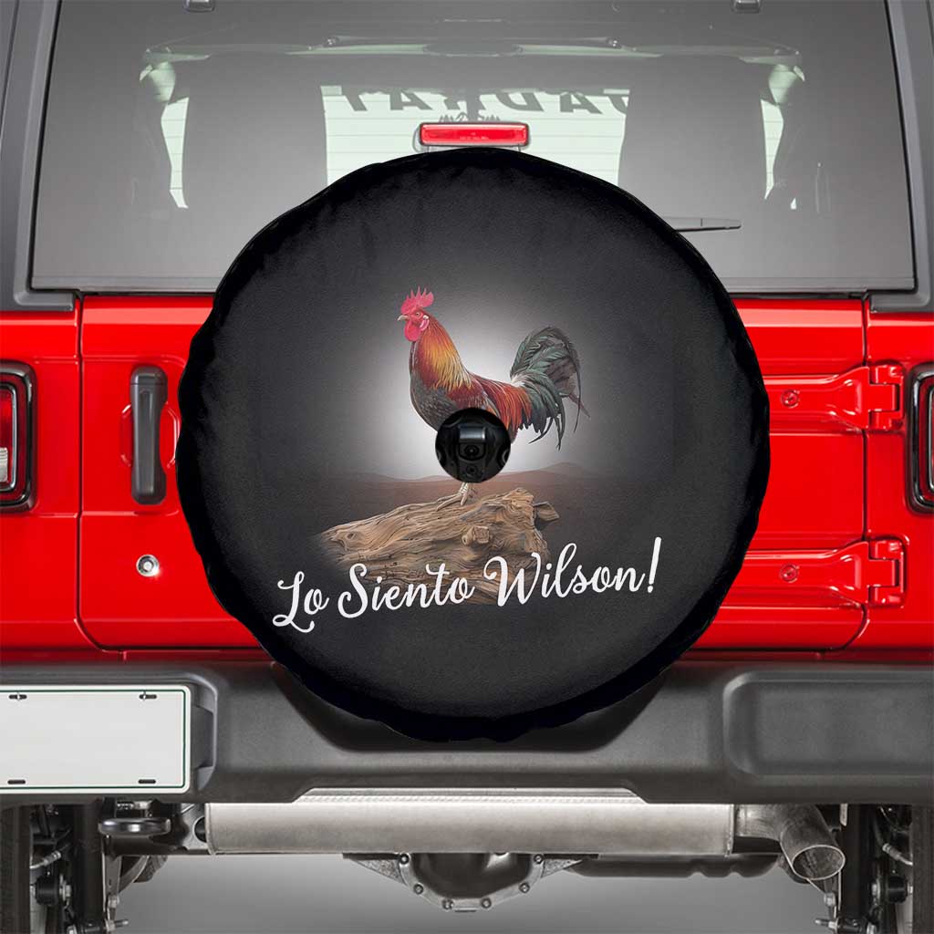 Lo Siento Wilson Funny Chicken Floating Meme Spare Tire Cover Dramatic Rooster Parody Spanish Apology TS02 Black Print Your Wear