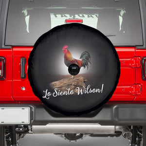 Lo Siento Wilson Funny Chicken Floating Meme Spare Tire Cover Dramatic Rooster Parody Spanish Apology TS02 Black Print Your Wear