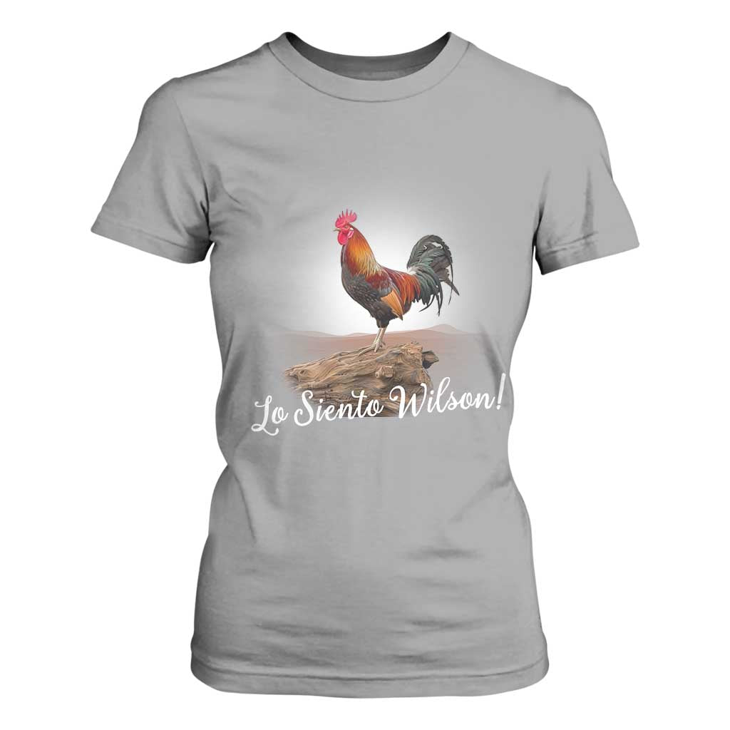 Lo Siento Wilson Funny Chicken Floating Meme T Shirt For Women Dramatic Rooster Parody Spanish Apology TS02 Sport Gray Print Your Wear