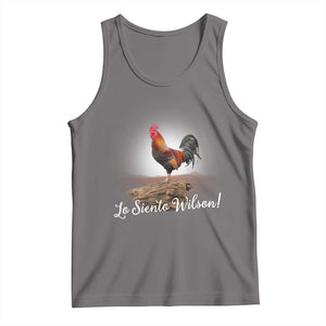 Lo Siento Wilson Funny Chicken Floating Meme Tank Top Dramatic Rooster Parody Spanish Apology TS02 Deep Heather Print Your Wear