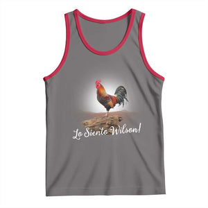 Lo Siento Wilson Funny Chicken Floating Meme Tank Top Dramatic Rooster Parody Spanish Apology TS02 Deep Heather Red Print Your Wear