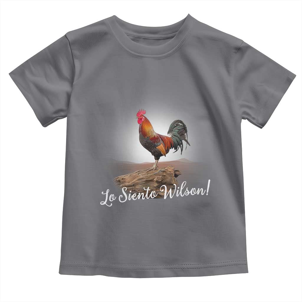 Lo Siento Wilson Funny Chicken Floating Meme Toddler T Shirt Dramatic Rooster Parody Spanish Apology TS02 Charcoal Print Your Wear