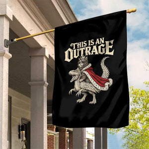 This Is an Outrage Royal Cat Garden Flag Funny Princess Cat Riding Dragon Fantasy TS02 Print Your Wear