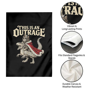 This Is an Outrage Royal Cat Garden Flag Funny Princess Cat Riding Dragon Fantasy TS02 Print Your Wear