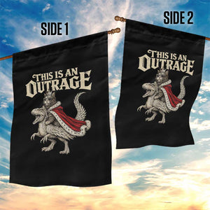 This Is an Outrage Royal Cat Garden Flag Funny Princess Cat Riding Dragon Fantasy TS02 Print Your Wear
