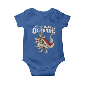 This Is an Outrage Royal Cat Baby Onesie Funny Princess Cat Riding Dragon Fantasy TS02 Royal Blue Print Your Wear