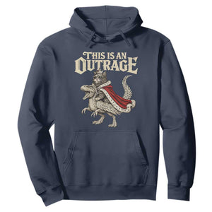This Is an Outrage Royal Cat Hoodie Funny Princess Cat Riding Dragon Fantasy TS02 Navy Print Your Wear