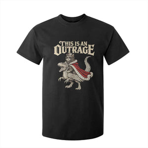 This Is an Outrage Royal Cat T Shirt For Kid Funny Princess Cat Riding Dragon Fantasy TS02 Black Print Your Wear