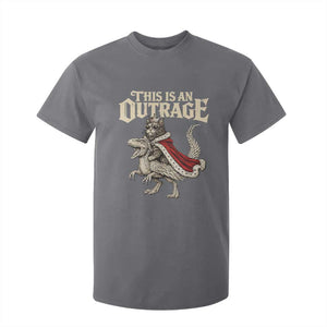 This Is an Outrage Royal Cat T Shirt For Kid Funny Princess Cat Riding Dragon Fantasy TS02 Charcoal Print Your Wear