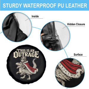 This Is an Outrage Royal Cat Spare Tire Cover Funny Princess Cat Riding Dragon Fantasy TS02 Print Your Wear