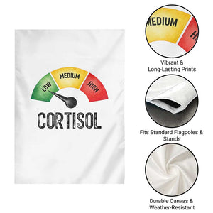 Funny Low Cortisol Stress Meter Garden Flag Low Medium High Anxiety Humor TS02 Print Your Wear