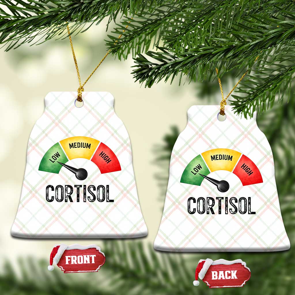 Funny Low Cortisol Stress Meter Ceramic Ornament Low Medium High Anxiety Humor TS02 Print Your Wear