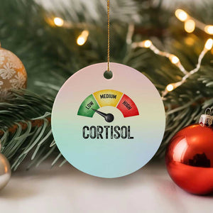Funny Low Cortisol Stress Meter Ceramic Ornament Low Medium High Anxiety Humor TS02 1pc Pastel Print Your Wear