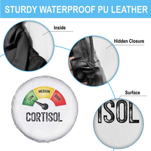 Funny Low Cortisol Stress Meter Spare Tire Cover Low Medium High Anxiety Humor TS02 Print Your Wear