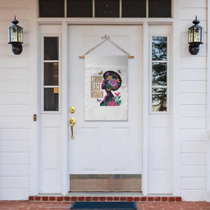 Strong Black Woman Floral Afro Garden Flag Empowering Black Queen Pride Celebrating Melanin and Strength TS02 Print Your Wear