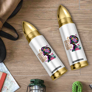 Strong Black Woman Floral Afro Bullet Tumbler Empowering Black Queen Pride Celebrating Melanin and Strength TS02 Print Your Wear