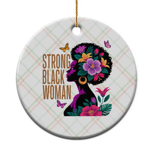 Strong Black Woman Floral Afro Ceramic Ornament Empowering Black Queen Pride Celebrating Melanin and Strength TS02 1pc Christmas Plaid Print Your Wear
