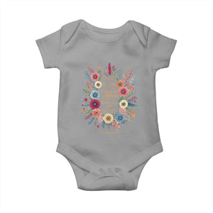Trust in the Lord Proverbs 3:5 Floral Christian Baby Onesie Inspirational Bible Verse TS02 Sport Gray Print Your Wear