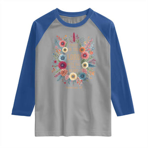 Trust in the Lord Proverbs 3:5 Floral Christian Raglan Shirt Inspirational Bible Verse TS02 Sport Gray Royal Print Your Wear