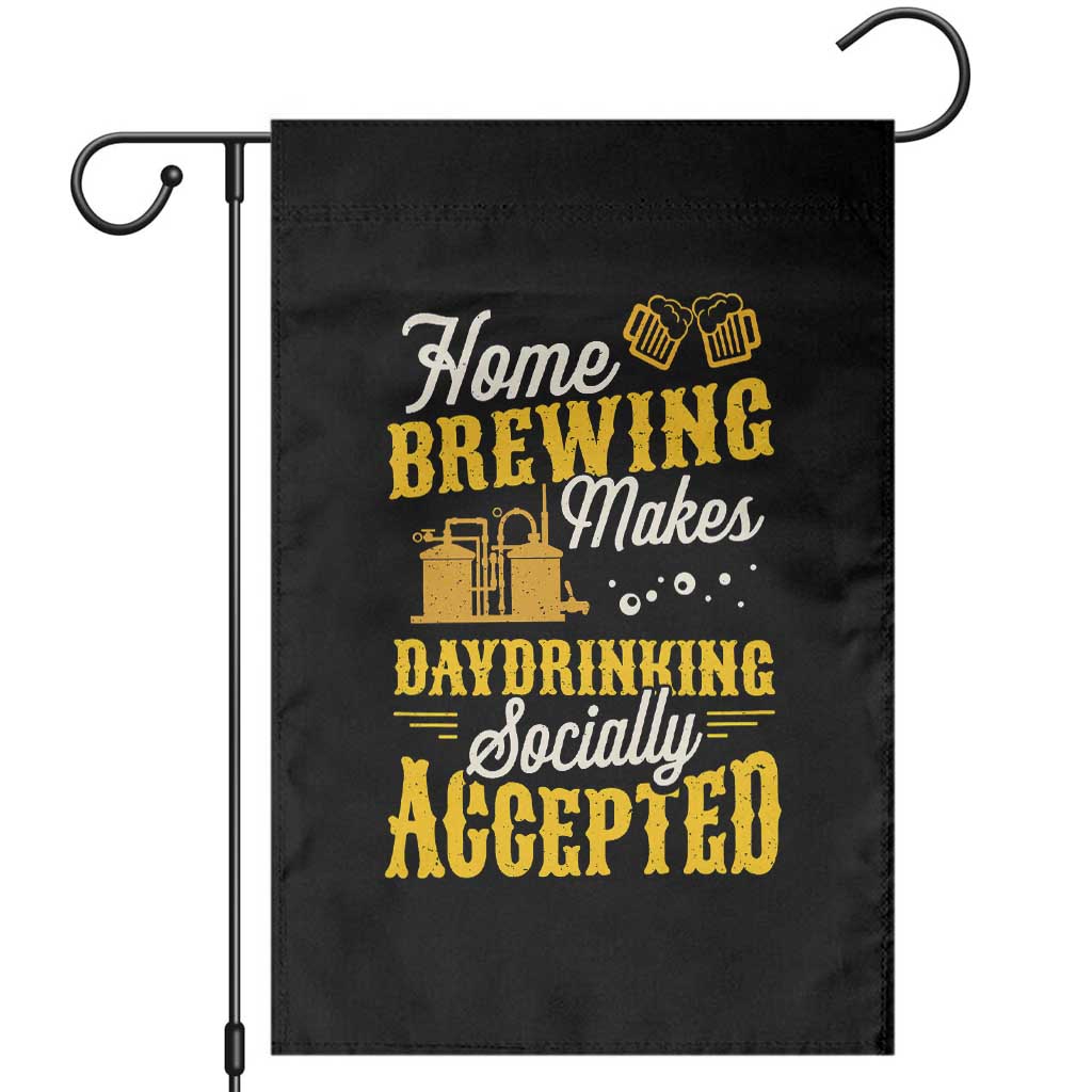 Funny Craft Crew Beer Homebrewers Garden Flag Home Brewing Makes Day Drinking Socially Accepted Brewery Fans TS02 Black Print Your Wear