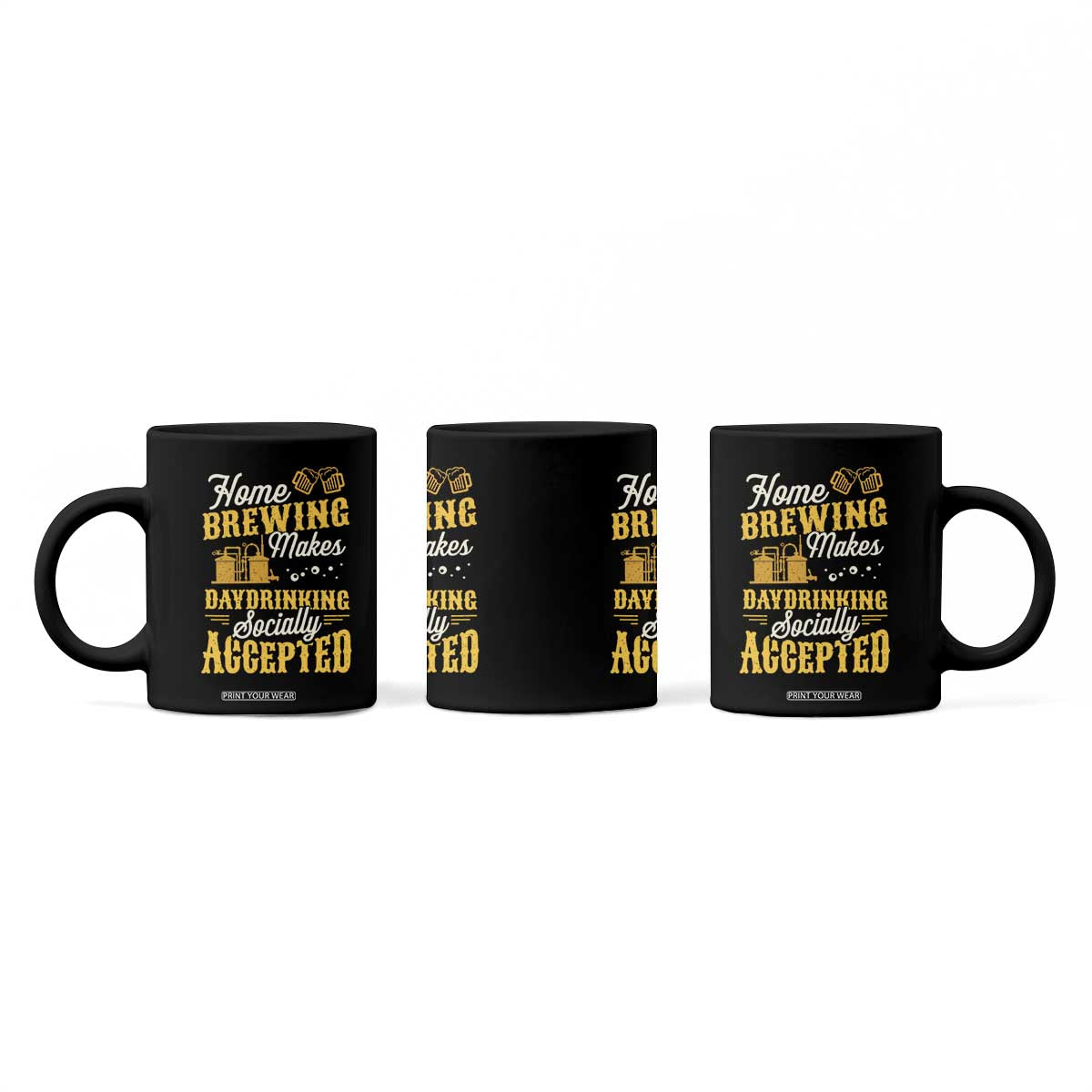 Funny Craft Crew Beer Homebrewers Coffee Mug Home Brewing Makes Day Drinking Socially Accepted Brewery Fans TS02 Print Your Wear