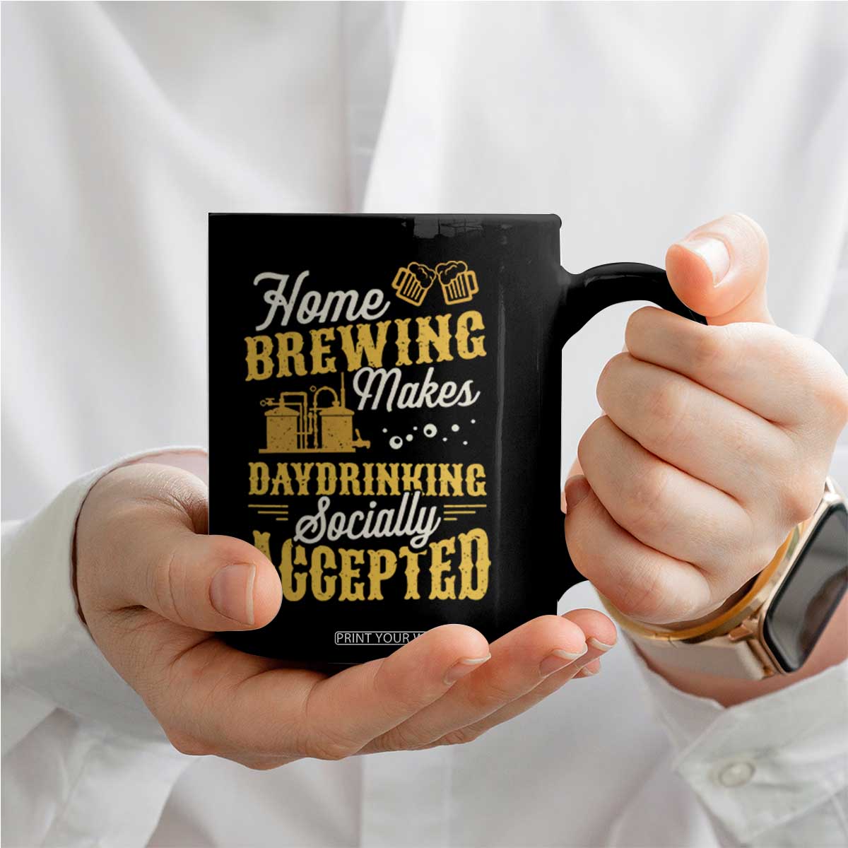 Funny Craft Crew Beer Homebrewers Coffee Mug Home Brewing Makes Day Drinking Socially Accepted Brewery Fans TS02 Print Your Wear