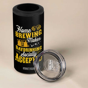 Funny Craft Crew Beer Homebrewers 4 in 1 Can Cooler Tumbler Home Brewing Makes Day Drinking Socially Accepted Brewery Fans TS02 Print Your Wear