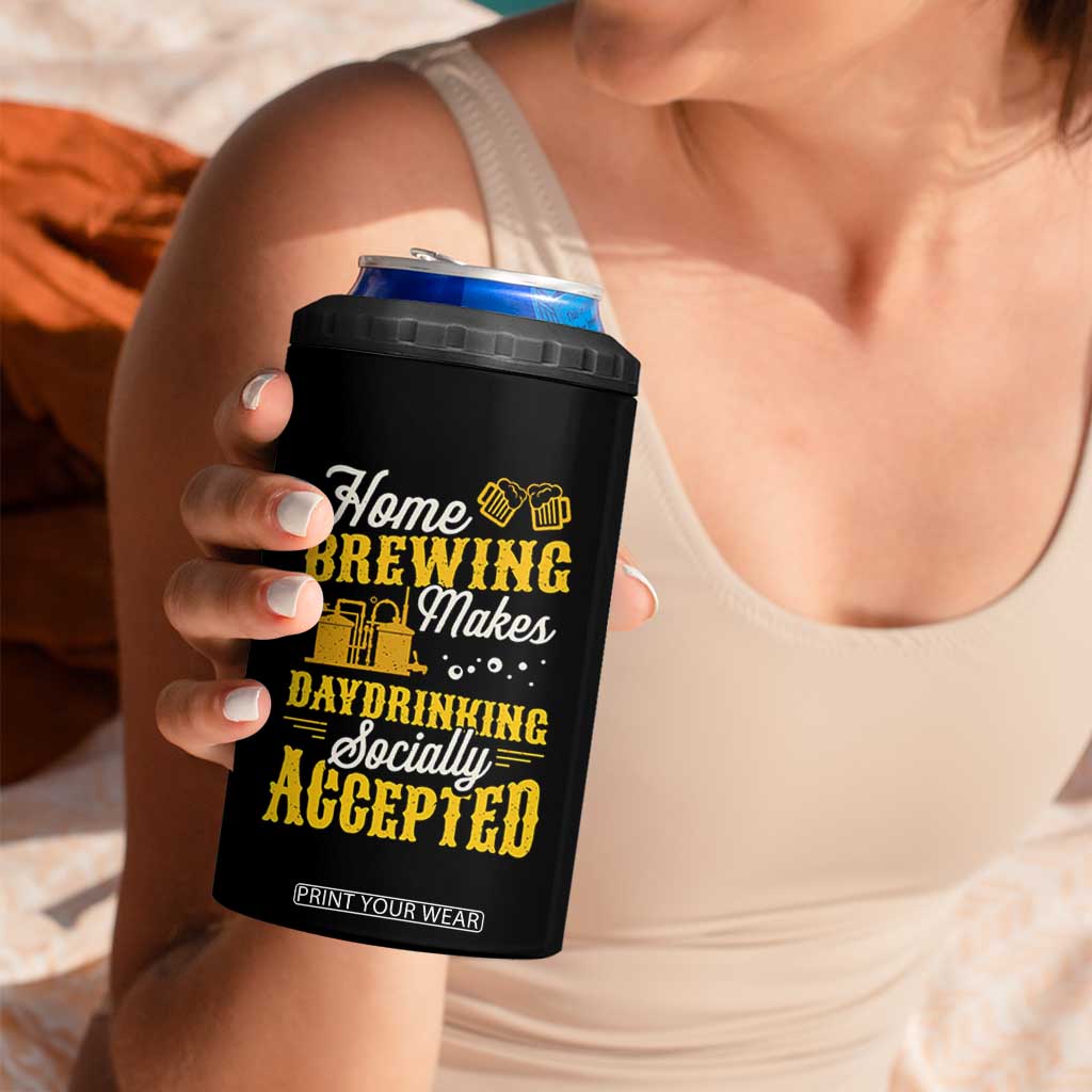 Funny Craft Crew Beer Homebrewers 4 in 1 Can Cooler Tumbler Home Brewing Makes Day Drinking Socially Accepted Brewery Fans TS02 Print Your Wear