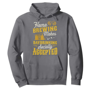 Funny Craft Crew Beer Homebrewers Hoodie Home Brewing Makes Day Drinking Socially Accepted Brewery Fans TS02 Charcoal Print Your Wear