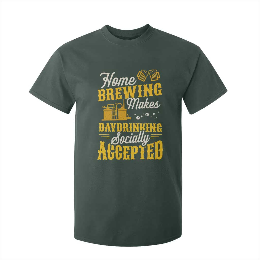 Funny Craft Crew Beer Homebrewers T Shirt For Kid Home Brewing Makes Day Drinking Socially Accepted Brewery Fans TS02 Dark Forest Green Print Your Wear