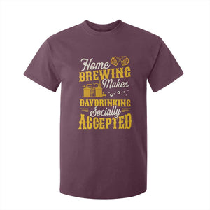 Funny Craft Crew Beer Homebrewers T Shirt For Kid Home Brewing Makes Day Drinking Socially Accepted Brewery Fans TS02 Maroon Print Your Wear