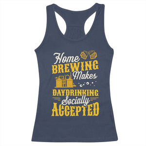Funny Craft Crew Beer Homebrewers Racerback Tank Top Home Brewing Makes Day Drinking Socially Accepted Brewery Fans TS02 Navy Print Your Wear