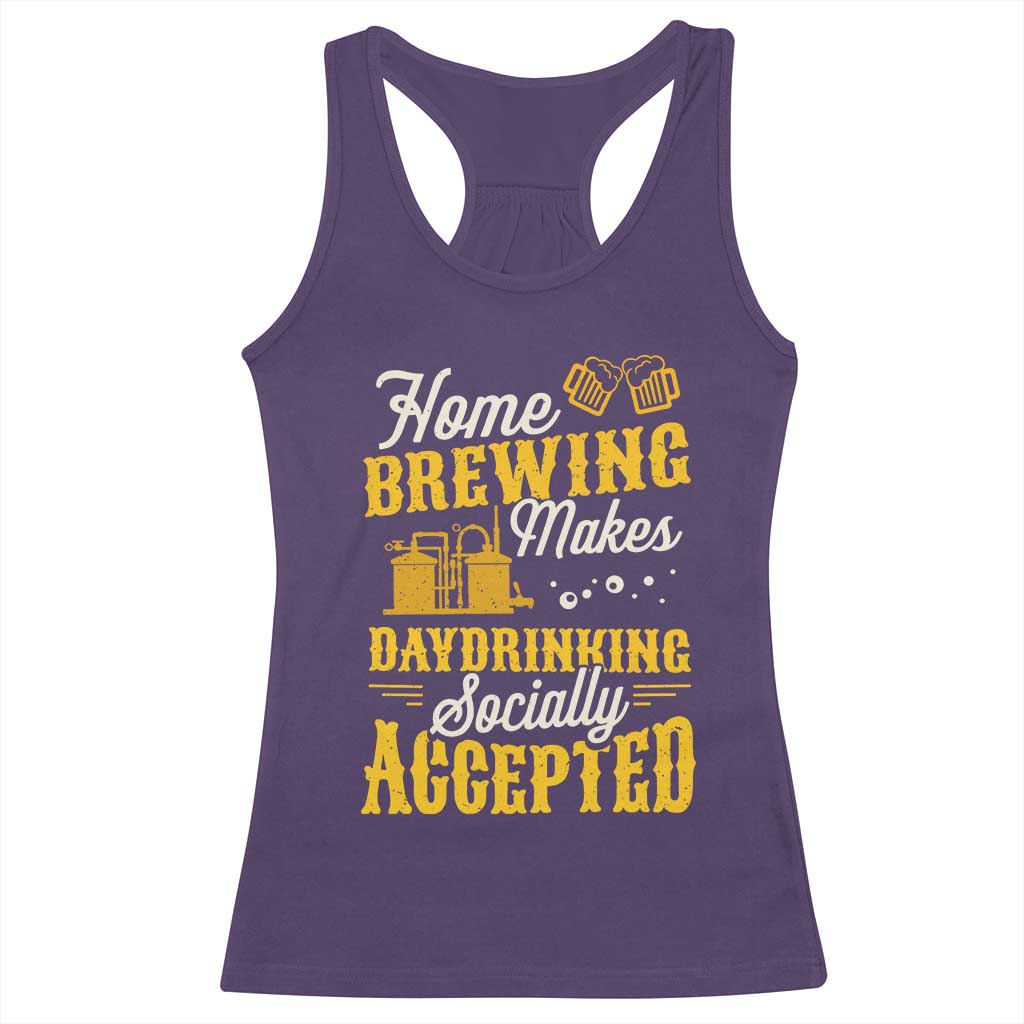 Funny Craft Crew Beer Homebrewers Racerback Tank Top Home Brewing Makes Day Drinking Socially Accepted Brewery Fans TS02 Purple Print Your Wear
