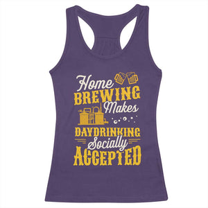 Funny Craft Crew Beer Homebrewers Racerback Tank Top Home Brewing Makes Day Drinking Socially Accepted Brewery Fans TS02 Purple Print Your Wear