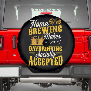 Funny Craft Crew Beer Homebrewers Spare Tire Cover Home Brewing Makes Day Drinking Socially Accepted Brewery Fans TS02 Black Print Your Wear