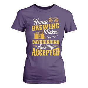 Funny Craft Crew Beer Homebrewers T Shirt For Women Home Brewing Makes Day Drinking Socially Accepted Brewery Fans TS02 Purple Print Your Wear