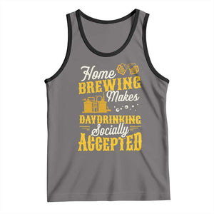 Funny Craft Crew Beer Homebrewers Tank Top Home Brewing Makes Day Drinking Socially Accepted Brewery Fans TS02 Deep Heather Black Print Your Wear