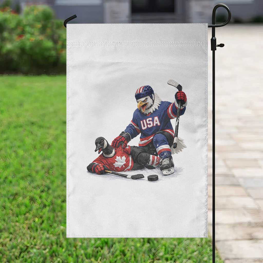 USA Eagle Vs Canada Loon Rivalry Graphic Garden Flag Funny Sports Fan Ice Hockey Game Day Supporter TS02 Print Your Wear