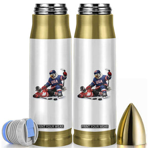 USA Eagle Vs Canada Loon Rivalry Graphic Bullet Tumbler Funny Sports Fan Ice Hockey Game Day Supporter TS02 White Print Your Wear