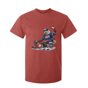 USA Eagle Vs Canada Loon Rivalry Graphic T Shirt For Kid Funny Sports Fan Ice Hockey Game Day Supporter TS02 Red Print Your Wear