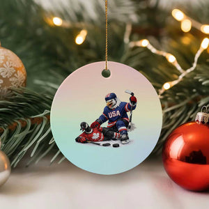 USA Eagle Vs Canada Loon Rivalry Graphic Ceramic Ornament Funny Sports Fan Ice Hockey Game Day Supporter TS02 1pc Pastel Print Your Wear